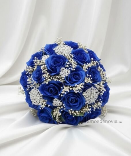 Esfera azul rey con pedrería 1113