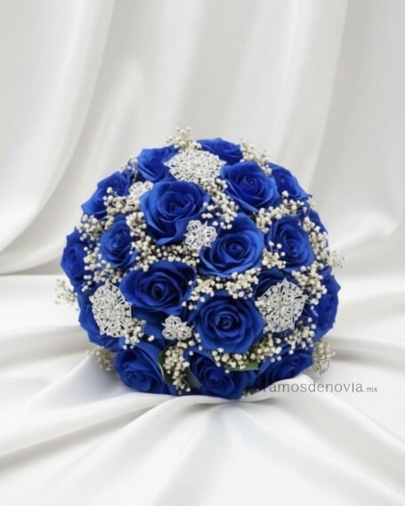Esfera azul rey con pedrería 1113