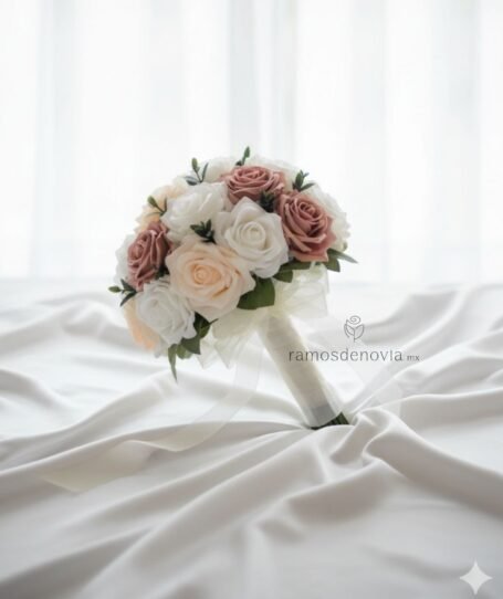 Rosas ivory y rosa viejo 1026