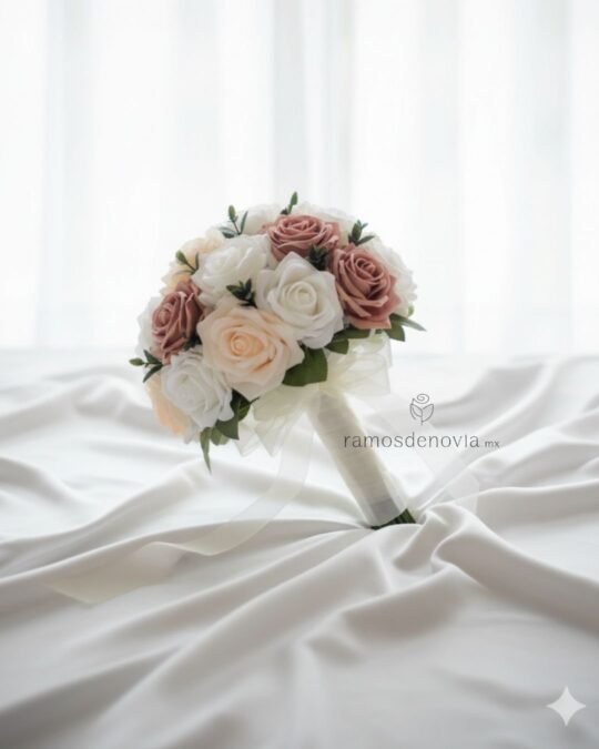 Rosas ivory y rosa viejo 1026