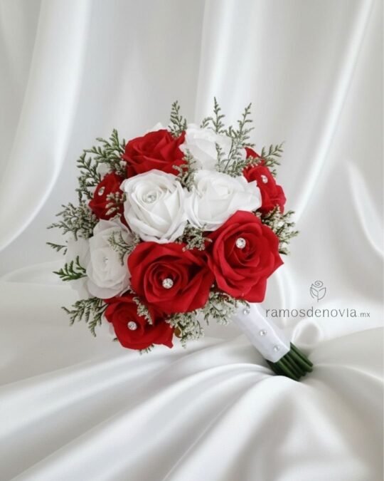 Rosas rojas y blancas elegantes 1036