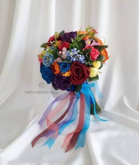 Bouquet multicolor de rosas mexicanas 1085