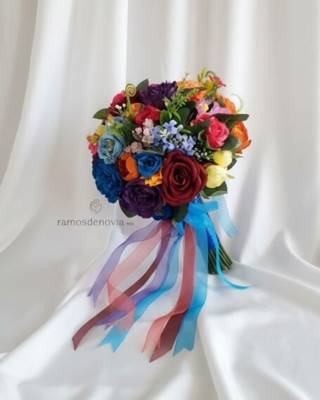 Bouquet multicolor de rosas mexicanas 1085