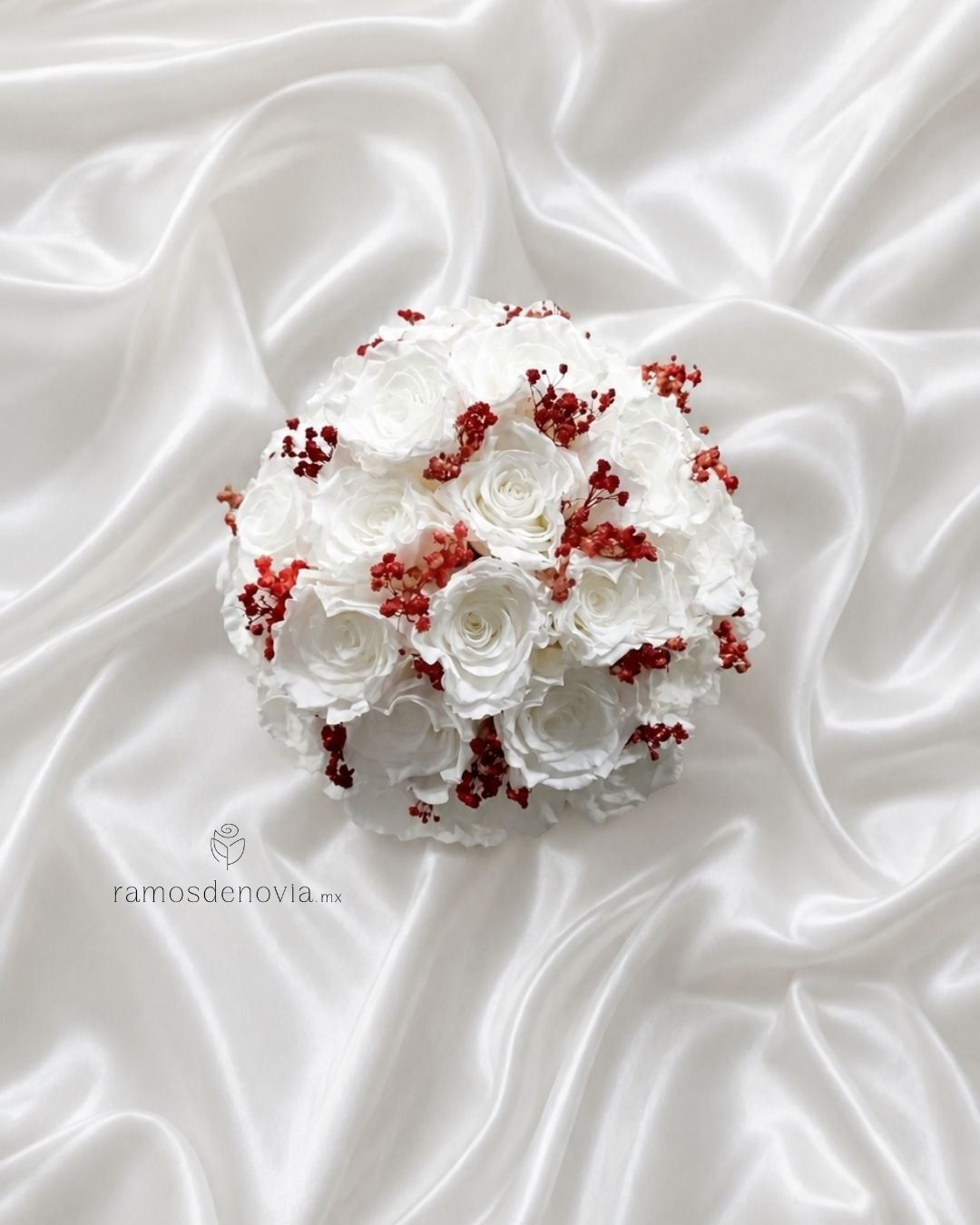 Bouquet rosas blancas y rojo 1136 1 Bouquet rosas blancas y rojo 1136
