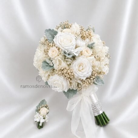 Bouquet blanco e ivory 1170