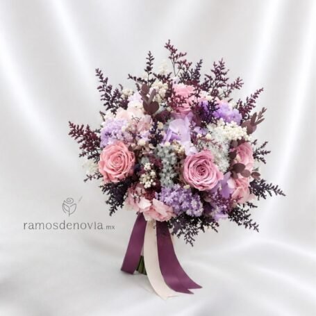 Bouquet Rosa Lila y Morado 1176