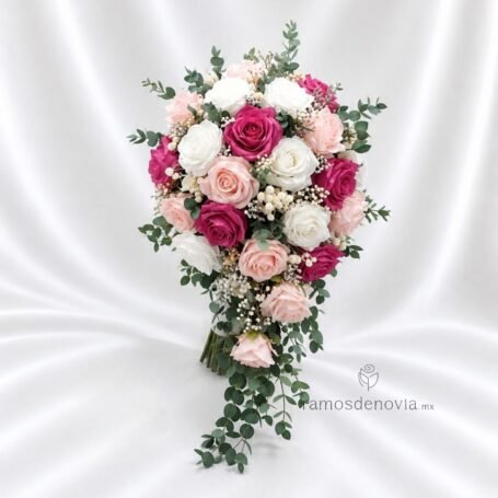 Cascada rosa y blanco 1178