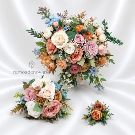 Bouquet Silvestre Rosa y Coral 1179