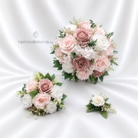 Bouquet rosa y blanco 1180