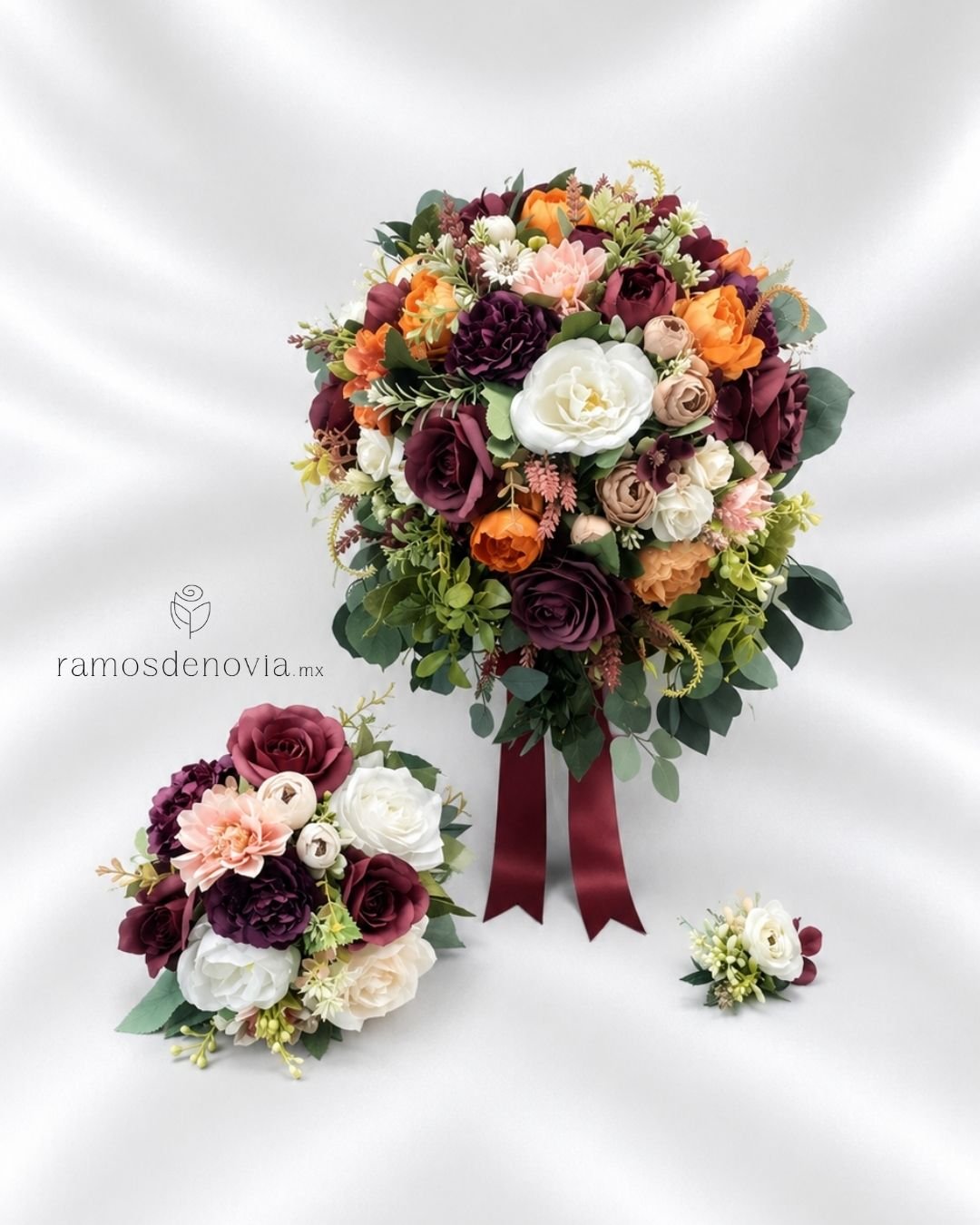 Bouquet Vino y Coral 1190 2 Bouquet Vino y Coral 1190